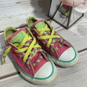 CONVERSE ALL STAR kids pink green & blue